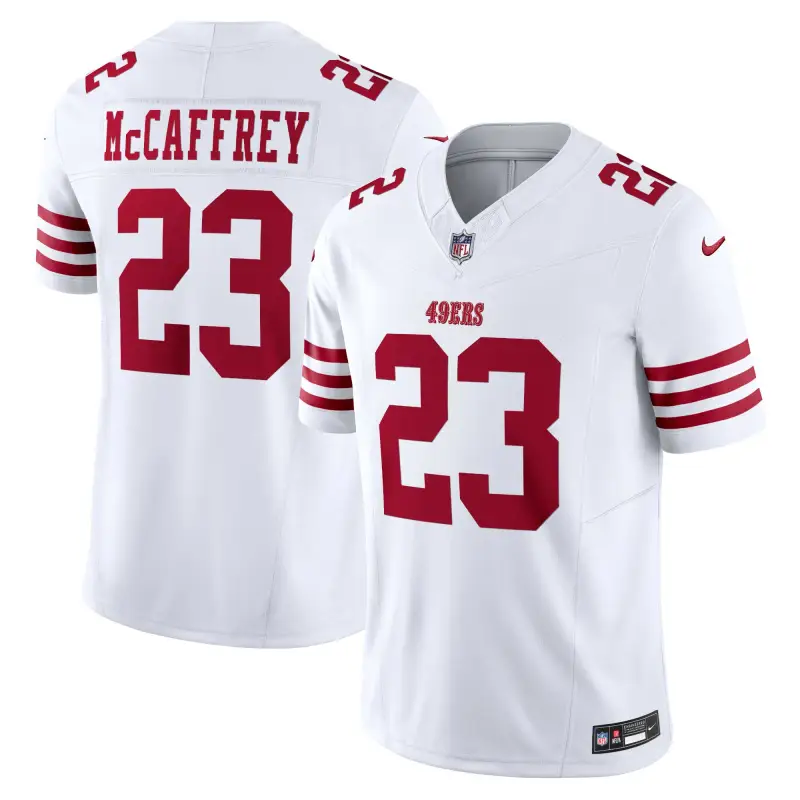Men's San Francisco 49ers Christian McCaffrey White Vapor F.U.S.E. Limited Jersey