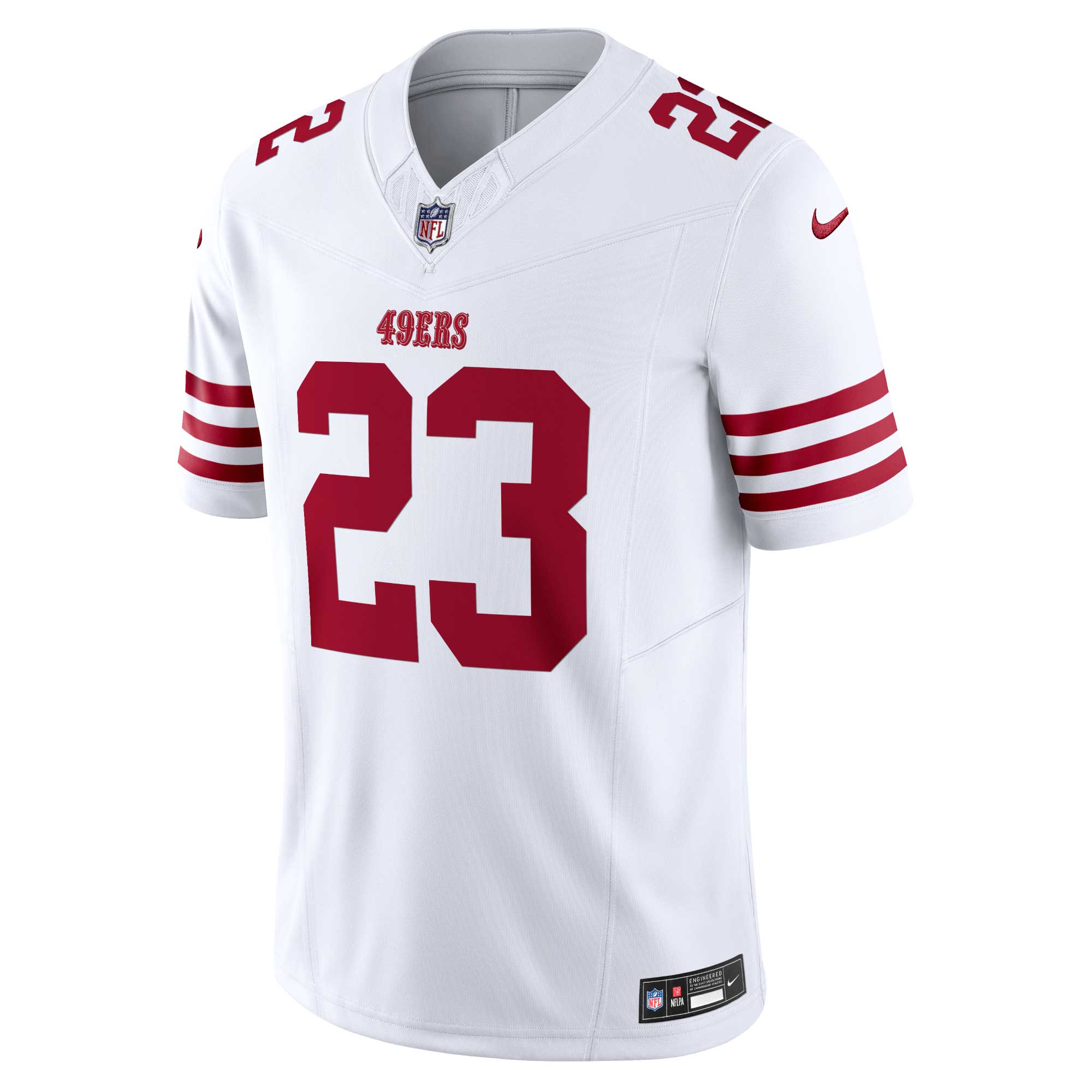Men's San Francisco 49ers Christian McCaffrey White Vapor F.U.S.E. Limited Jersey