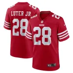 Men's San Francisco 49ers Darrell Luter Jr.  Scarlet Game Jersey