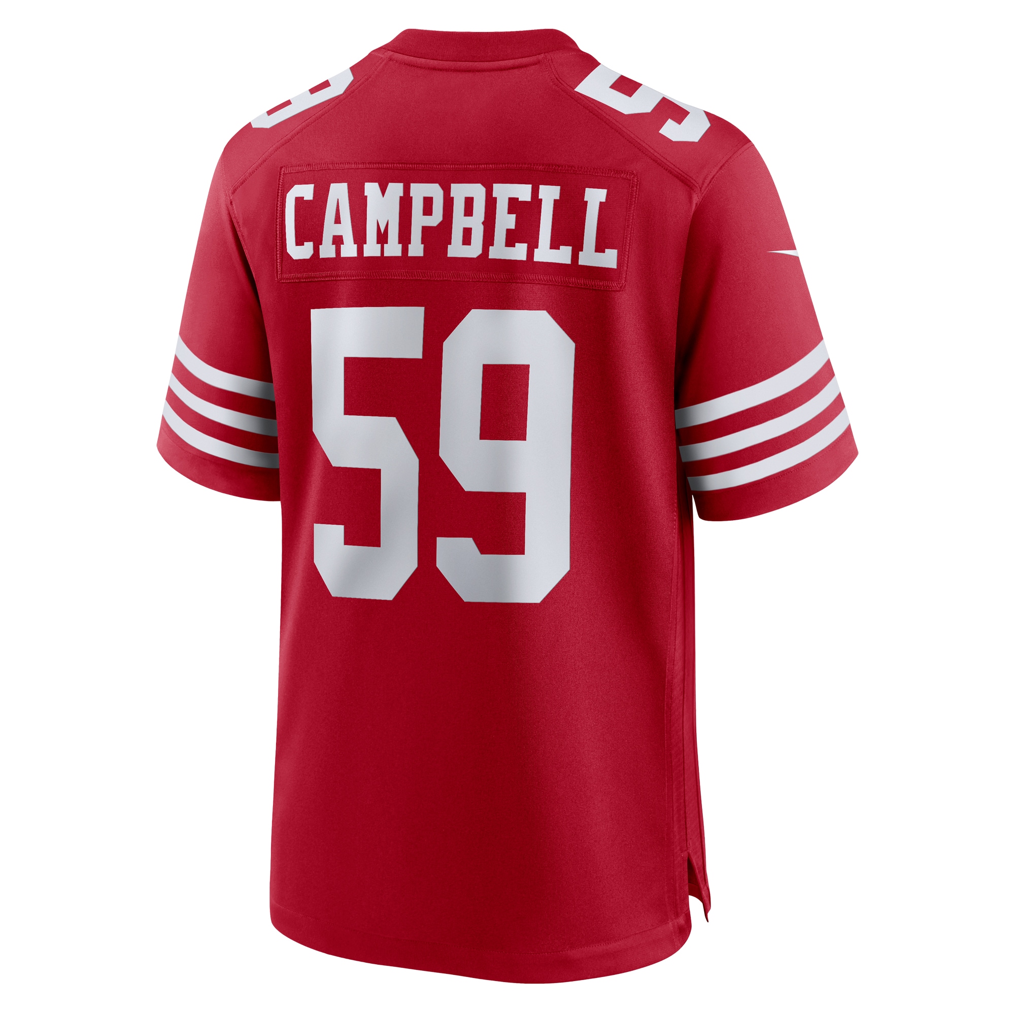 Men's San Francisco 49ers De'Vondre Campbell  Scarlet Team Game Jersey