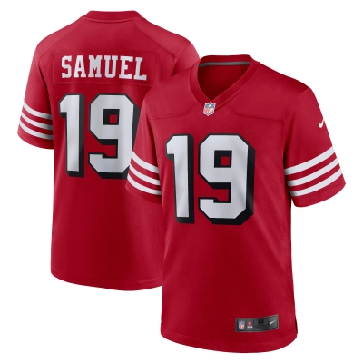 Men's San Francisco 49ers Deebo Samuel Scarlet Alternate Player Game Jersey 01