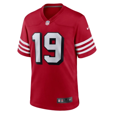 Men's San Francisco 49ers Deebo Samuel Scarlet Alternate Player Game Jersey 02