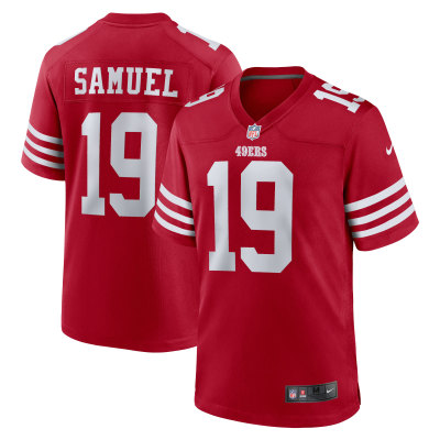 Men's San Francisco 49ers Deebo Samuel Scarlet Team Game Jersey 01