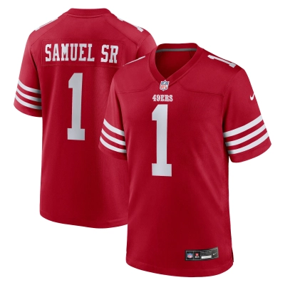 Men's San Francisco 49ers Deebo Samuel Sr Scarlet Men's Game Jersey 01
