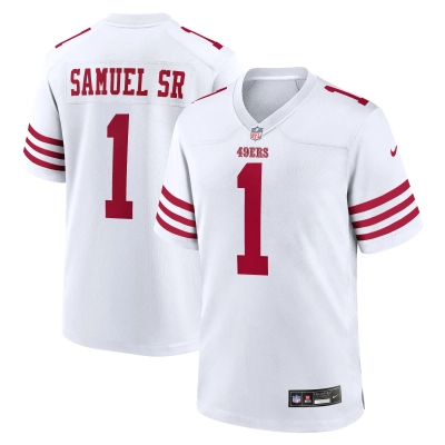 Men's San Francisco 49ers Deebo Samuel Sr White Men's Game Jersey 01