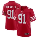 Men's San Francisco 49ers Earnest Brown IV  Scarlet Team Game Jersey