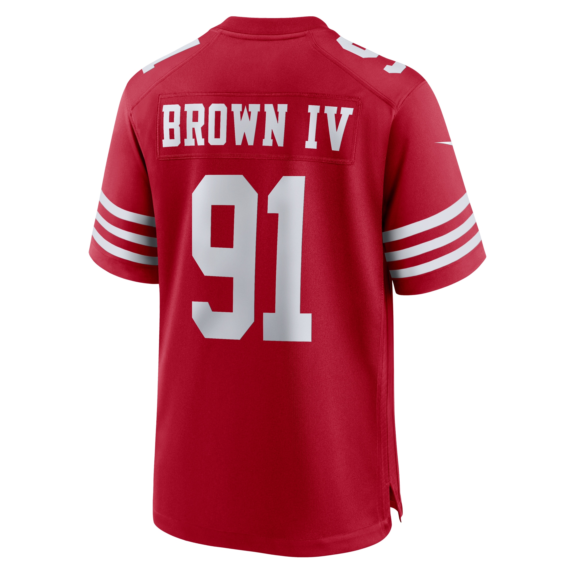 Men's San Francisco 49ers Earnest Brown IV  Scarlet Team Game Jersey