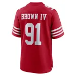 Men's San Francisco 49ers Earnest Brown IV  Scarlet Team Game Jersey