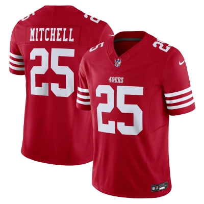 Men's San Francisco 49ers Elijah Mitchell Scarlet Vapor F.U.S.E. Limited Jersey 01