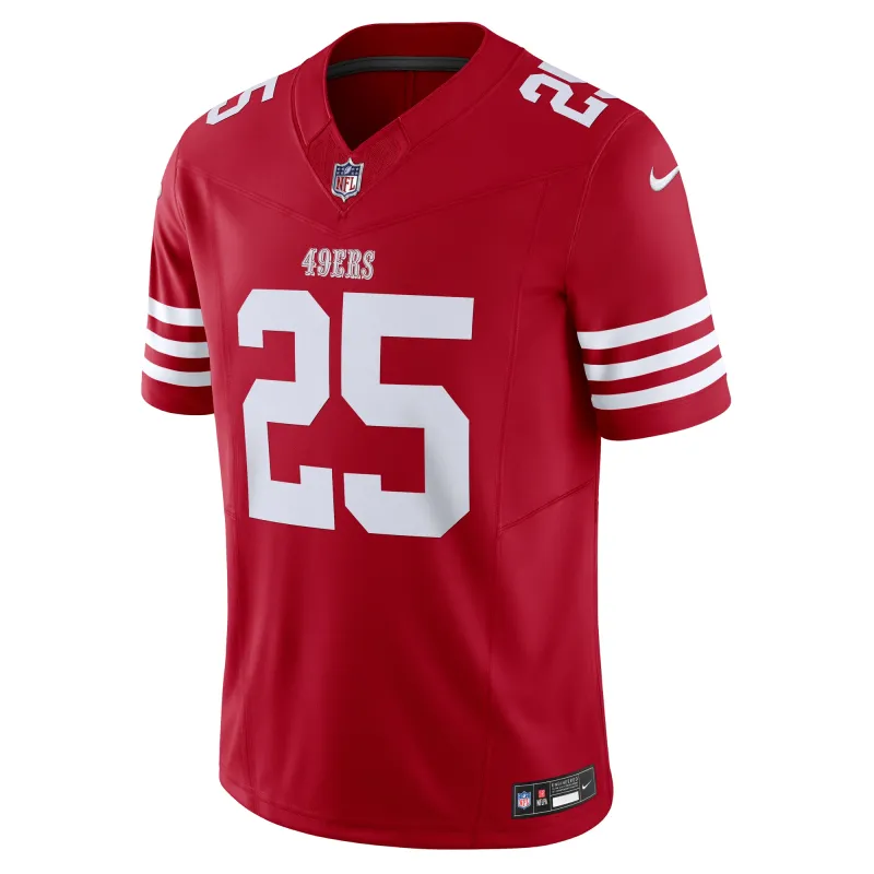 Men's San Francisco 49ers Elijah Mitchell Scarlet Vapor F.U.S.E. Limited Jersey
