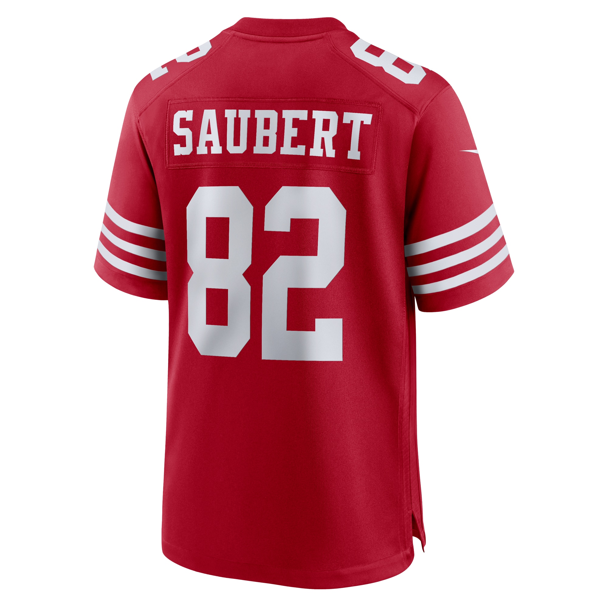 Men's San Francisco 49ers Eric Saubert  Scarlet Team Game Jersey