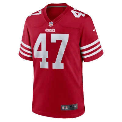 Men's San Francisco 49ers Ezekiel Turner  Scarlet Team Game Jersey 02