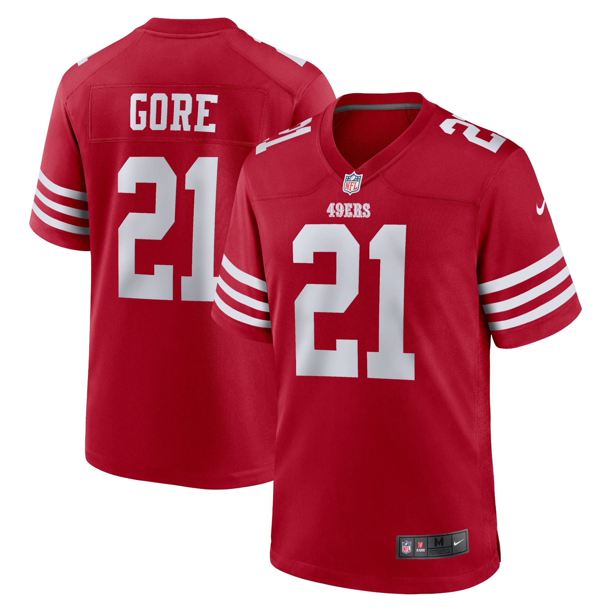 Men's San Francisco 49ers Frank Gore Scarlet Retired Player Game Jersey