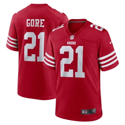 Men's San Francisco 49ers Frank Gore Scarlet Retired Player Game Jersey 01