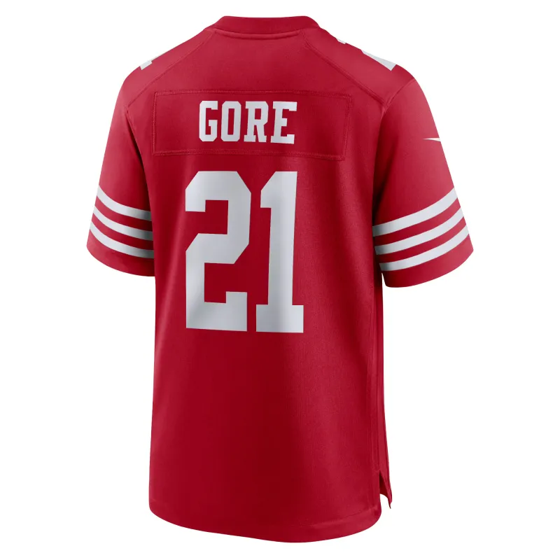 Men's San Francisco 49ers Frank Gore Scarlet Retired Player Game Jersey