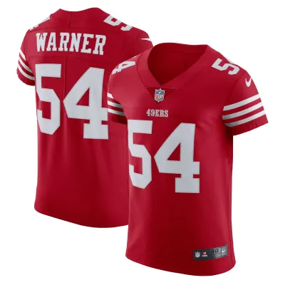 Men's San Francisco 49ers Fred Warner Scarlet Vapor Elite Jersey 01