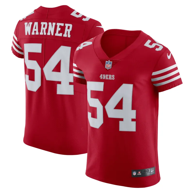 Men's San Francisco 49ers Fred Warner Scarlet Vapor Elite Jersey
