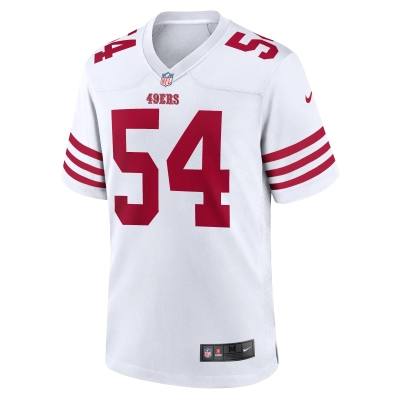 Men's San Francisco 49ers Fred Warner White Player Game Jersey 02
