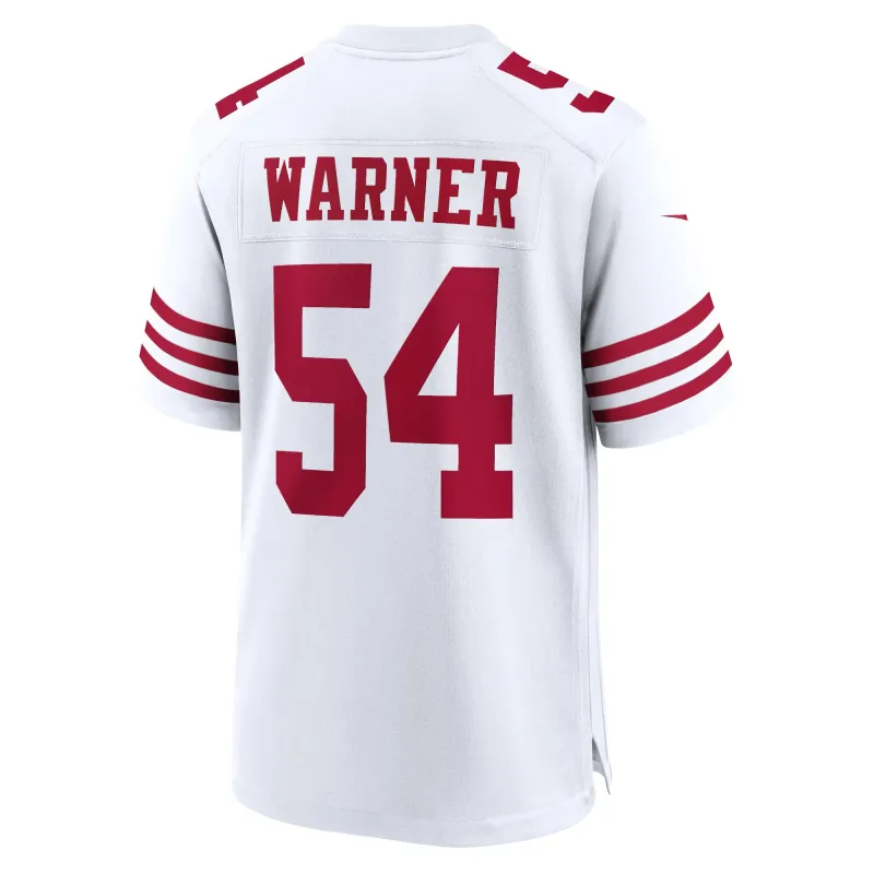 Men's San Francisco 49ers Fred Warner White Player Game Jersey
