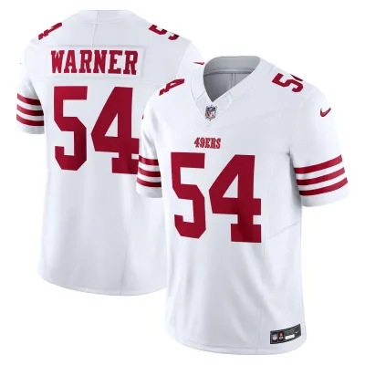 Men's San Francisco 49ers Fred Warner White Vapor F.U.S.E. Limited Jersey 01