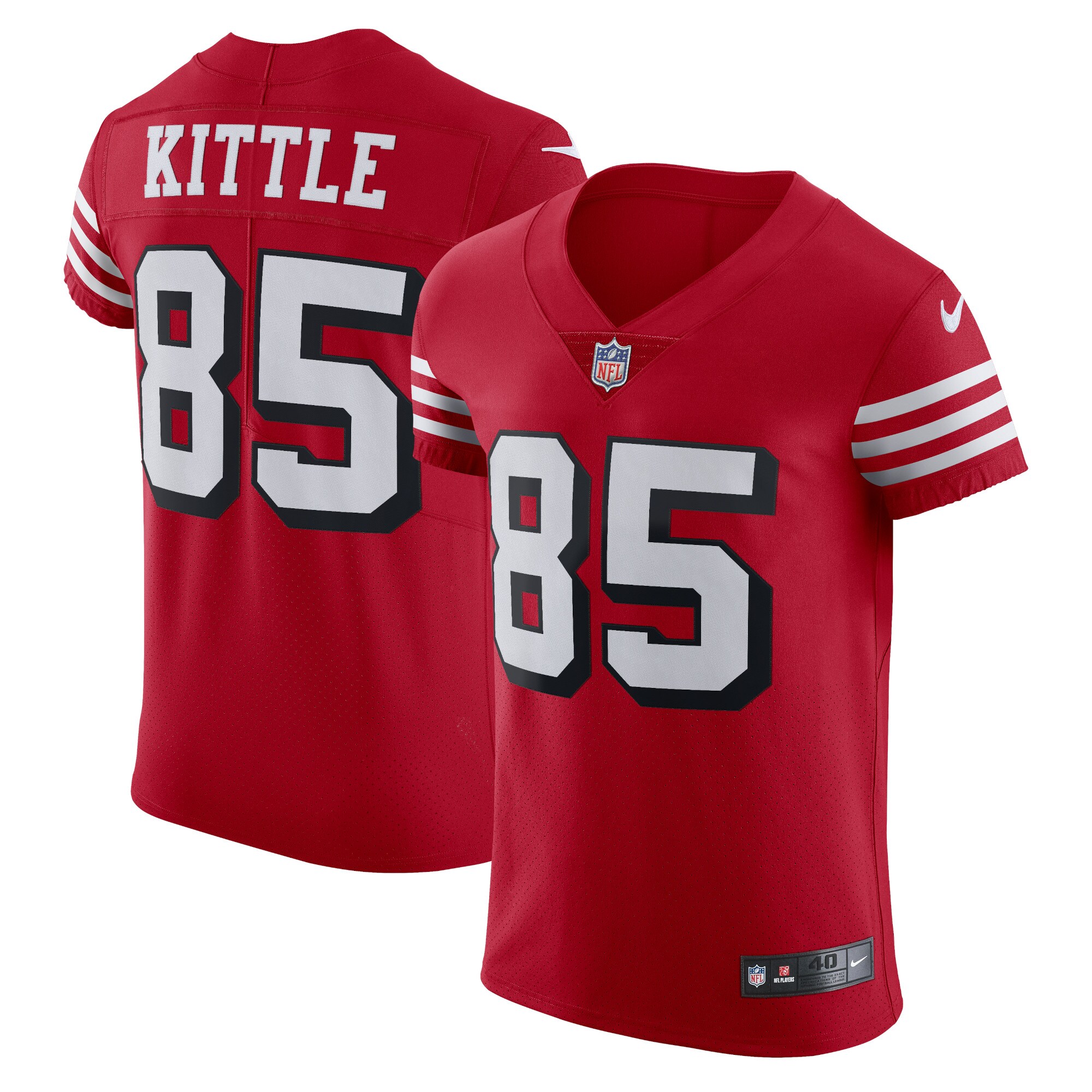 Men's San Francisco 49ers George Kittle Scarlet Alternate Vapor Elite Jersey