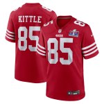 Men's San Francisco 49ers George Kittle Scarlet Super Bowl LVIII Game Jersey