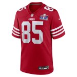 Men's San Francisco 49ers George Kittle Scarlet Super Bowl LVIII Game Jersey