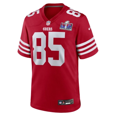 Men's San Francisco 49ers George Kittle Scarlet Super Bowl LVIII Game Jersey 02