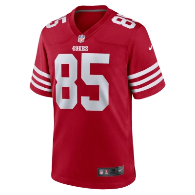 Men's San Francisco 49ers George Kittle Scarlet Team Game Jersey 02