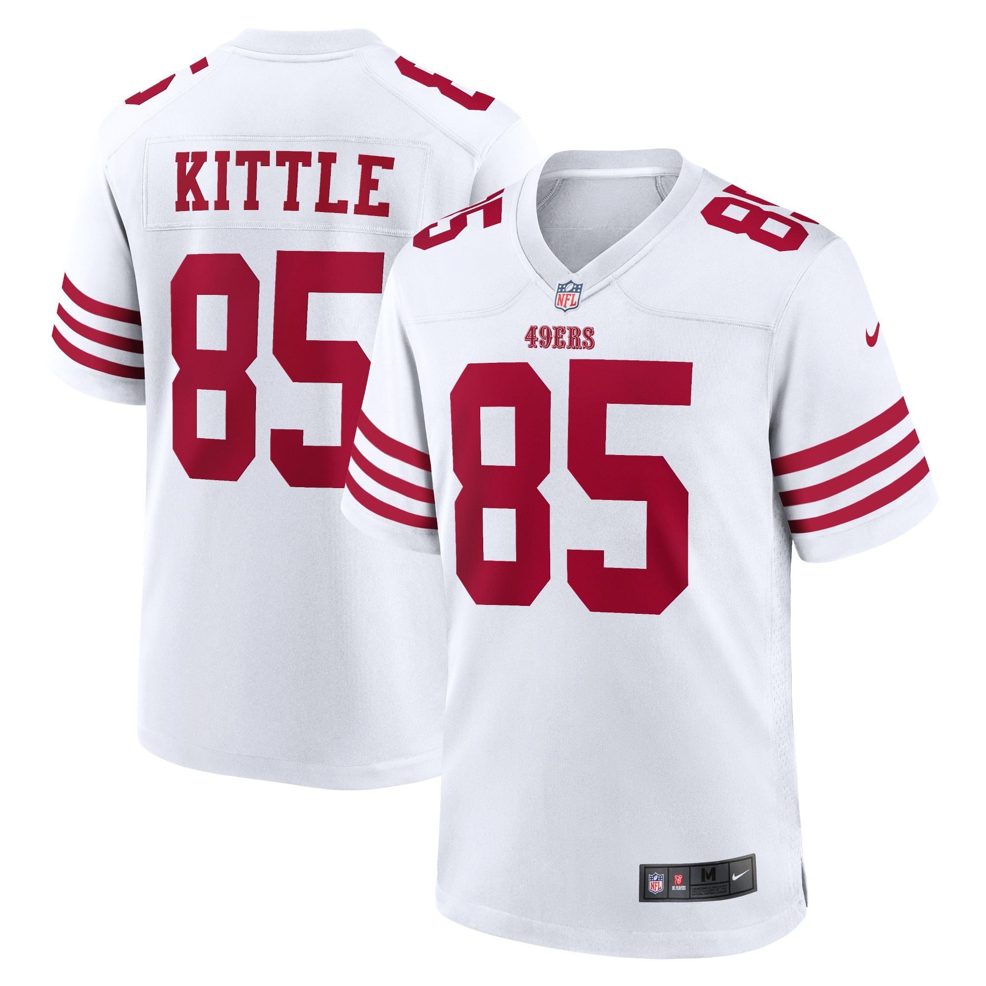 Men's San Francisco 49ers George Kittle White Player Game Jersey