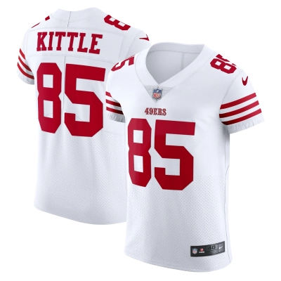 Men's San Francisco 49ers George Kittle White Vapor Elite Jersey 01