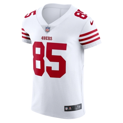 Men's San Francisco 49ers George Kittle White Vapor Elite Jersey 02