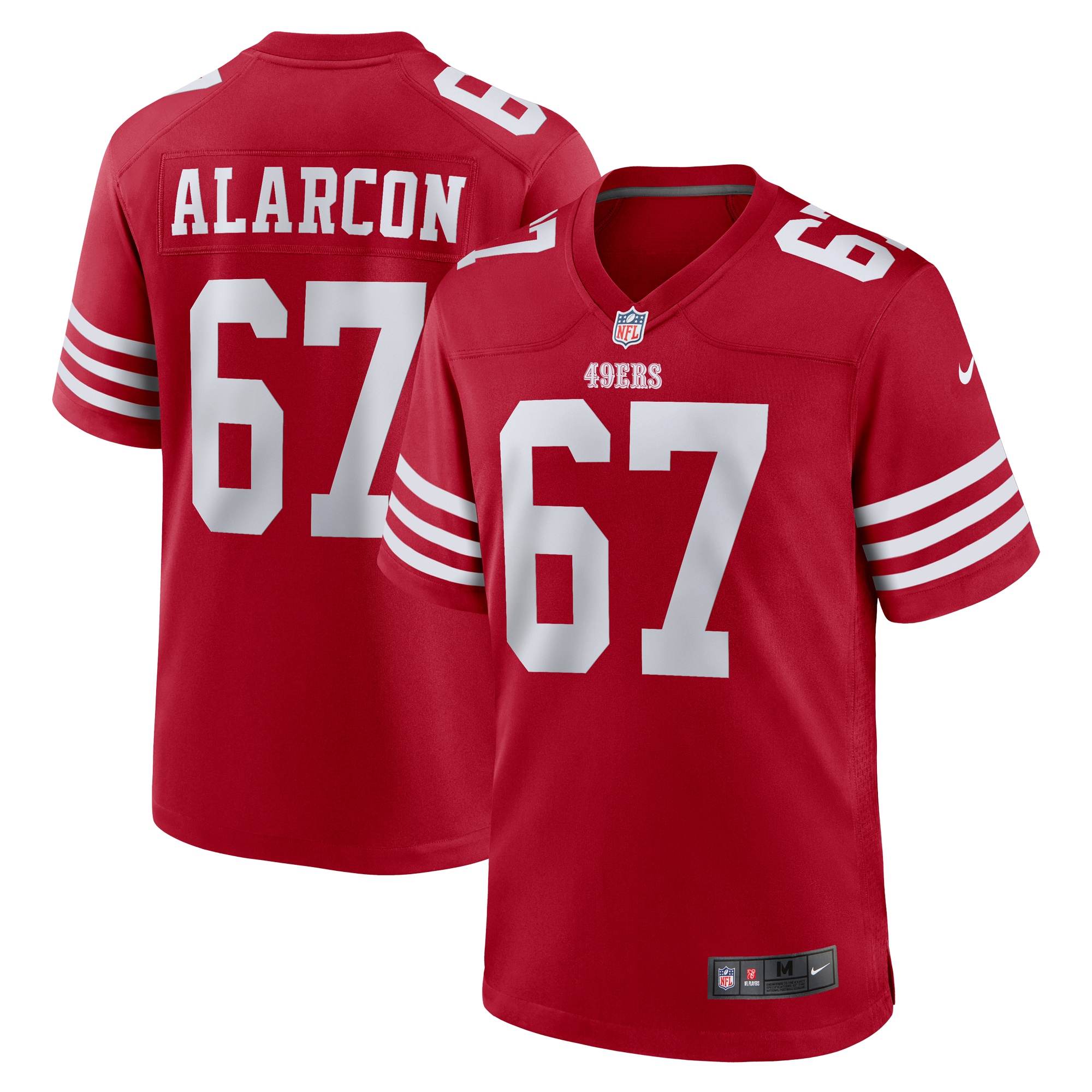Men's San Francisco 49ers Isaac Alarcon  Scarlet Team Game Jersey