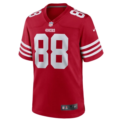 Men's San Francisco 49ers Jake Tonges  Scarlet Team Game Jersey 02