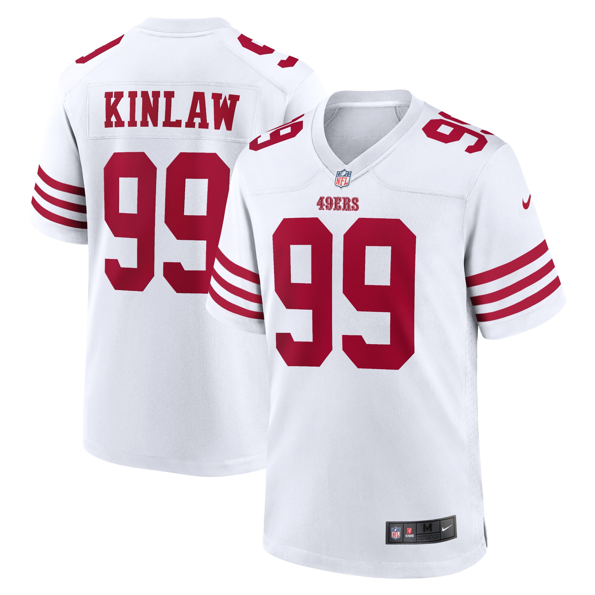 Men's San Francisco 49ers Javon Kinlaw White Player Game Jersey
