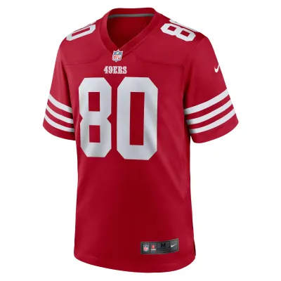 Men's San Francisco 49ers Jerry Rice Scarlet Retired Team Player Game Jersey 02