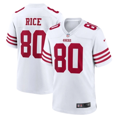 Men's San Francisco 49ers Jerry Rice White Retired Player Game Jersey 01