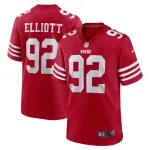 Men's San Francisco 49ers Jordan Elliott  Scarlet Team Game Jersey
