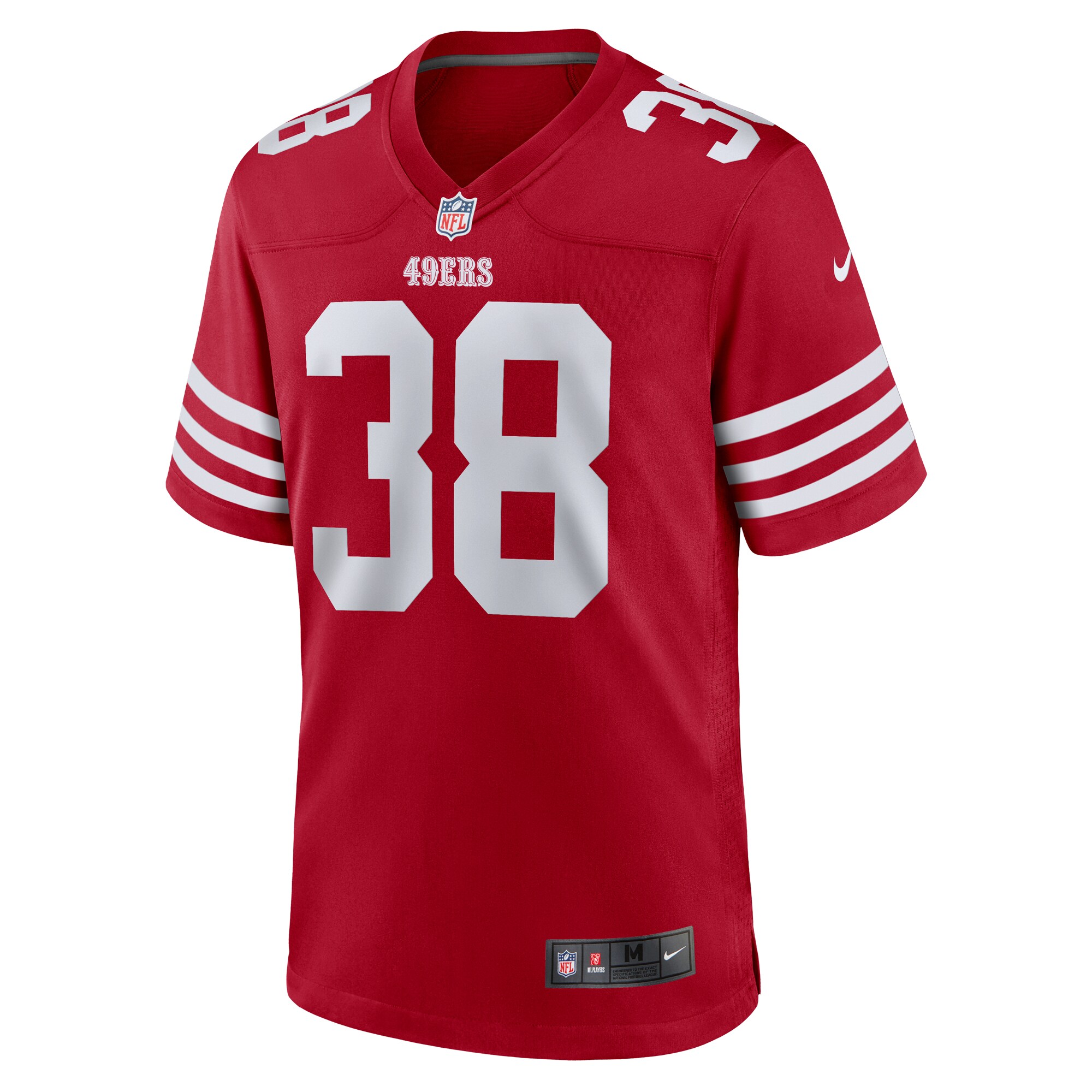 Men's San Francisco 49ers Kemon Hall  Scarlet Team Game Jersey