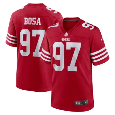Men's San Francisco 49ers Nick Bosa Scarlet Player Game Jersey 01