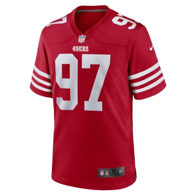 Men's San Francisco 49ers Nick Bosa Scarlet Player Game Jersey 02