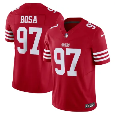 Men's San Francisco 49ers Nick Bosa Scarlet Vapor F.U.S.E. Limited Jersey 01