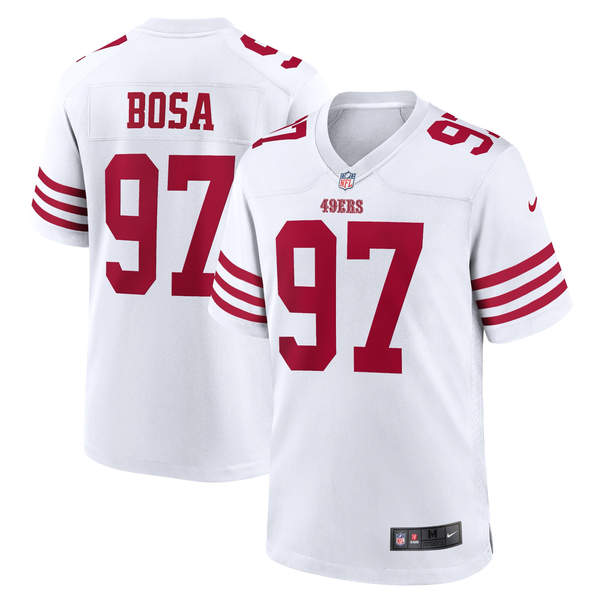 Men's San Francisco 49ers Nick Bosa White Player Game Jersey