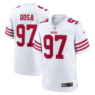 Men's San Francisco 49ers Nick Bosa White Player Game Jersey 01