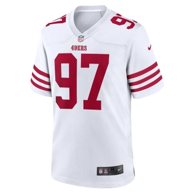 Men's San Francisco 49ers Nick Bosa White Player Game Jersey 02