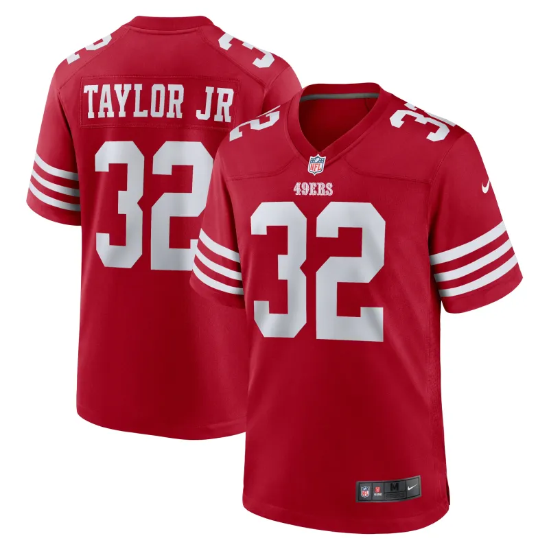 Men's San Francisco 49ers Patrick Taylor Jr.  Scarlet Team Game Jersey