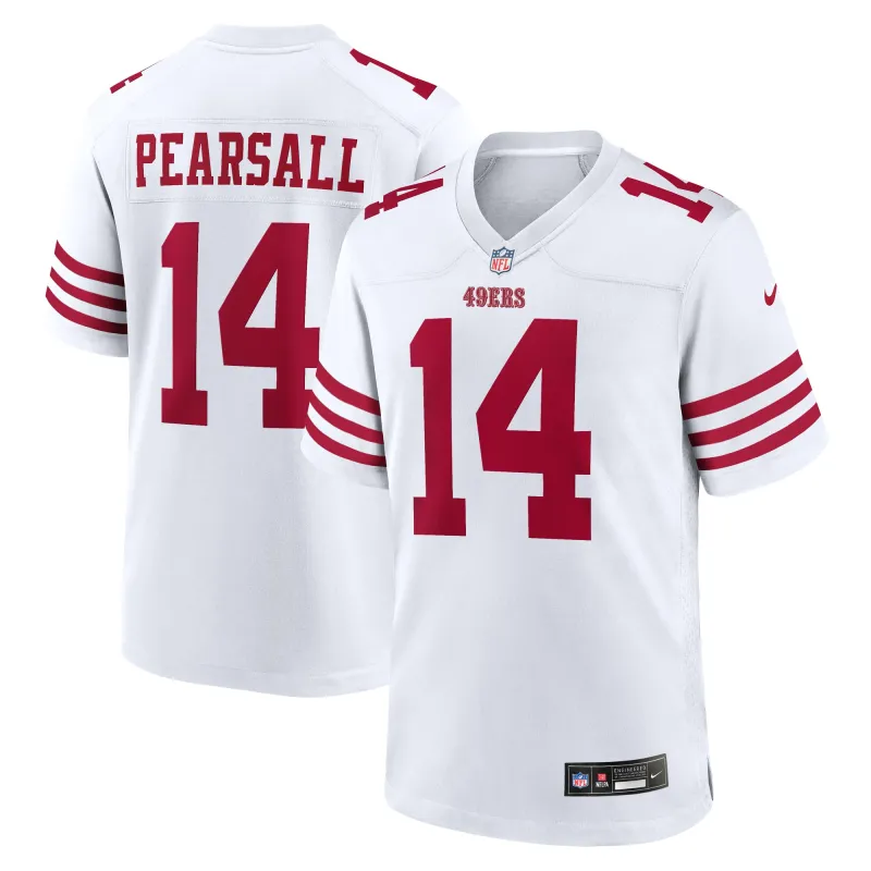 Men's San Francisco 49ers Ricky Pearsall White White Game Jersey