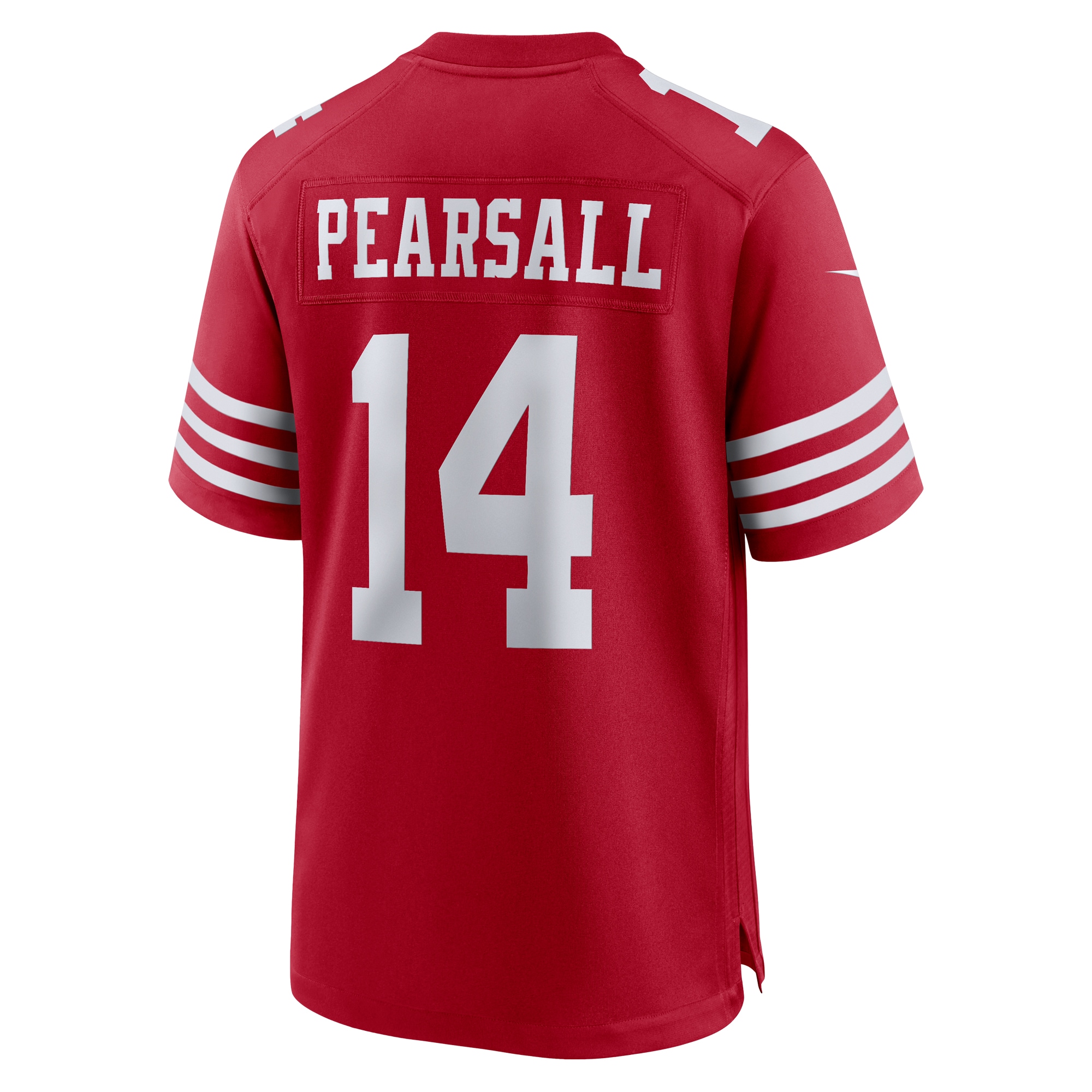 Men's San Francisco 49ers Ricky Pearsall Scarlet 2024 NFL Draft First Round Pick Player Game Jersey