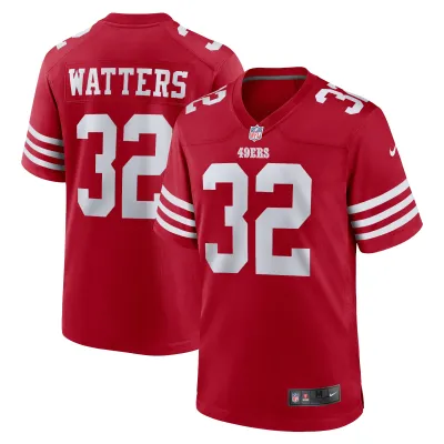 Men's San Francisco 49ers Ricky Watters Scarlet Retired Player Game Jersey 01