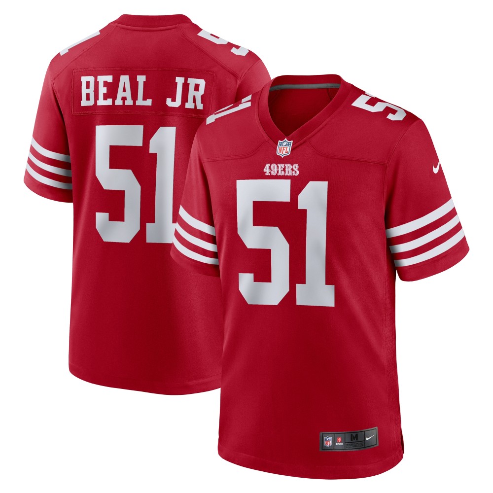Men's San Francisco 49ers Robert Beal Jr  Scarlet Game Jersey